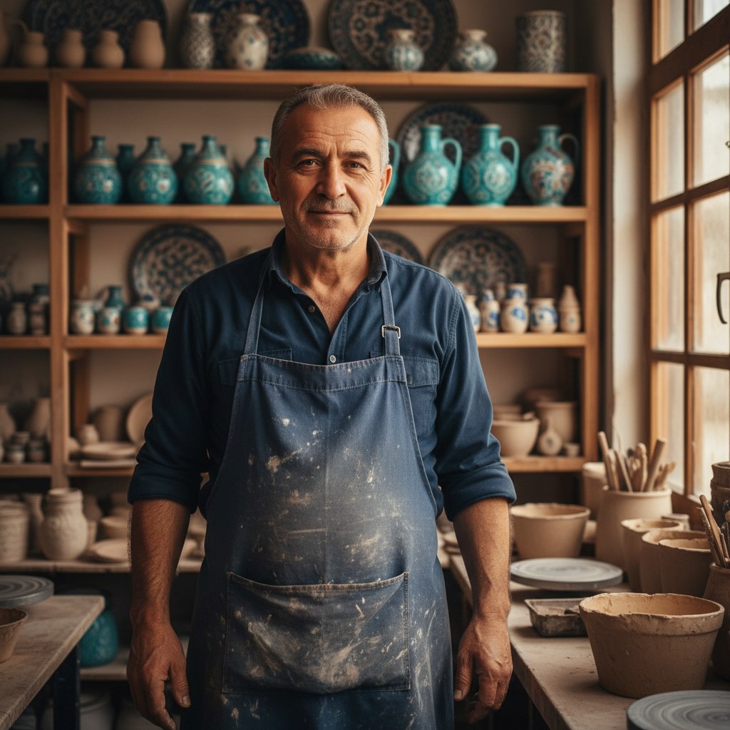 İbrahim Yücel, fırın ve sır ustası